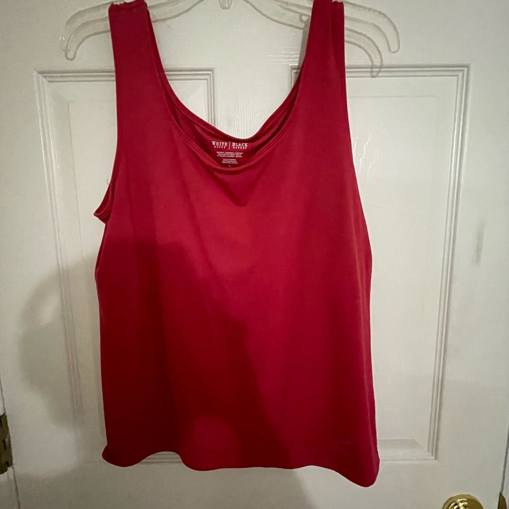 White House Black Market Red Sleeveless Tank Top